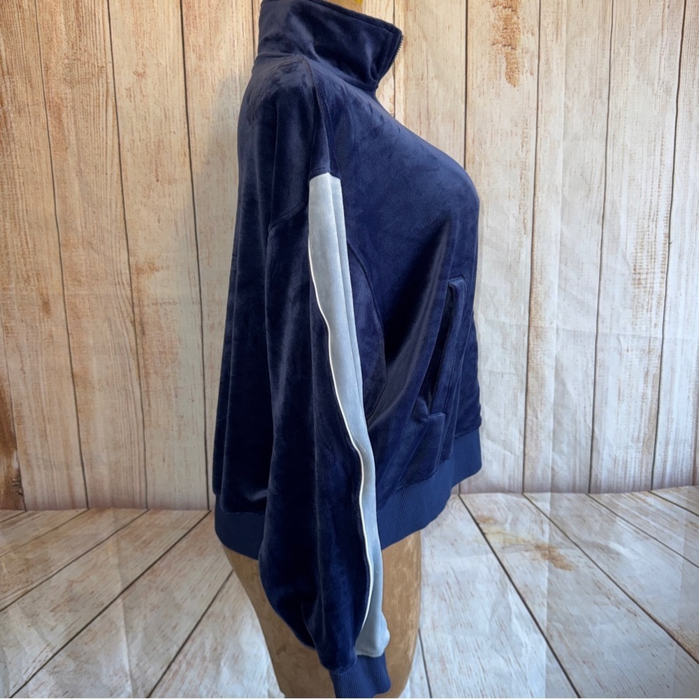 Nike Jordan Flight Women's Velour Jacket, oversized, sweatshirt full zip M NAVY​ - Picture 8 of 16